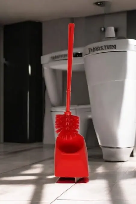 Toilet Brush Round With Stand